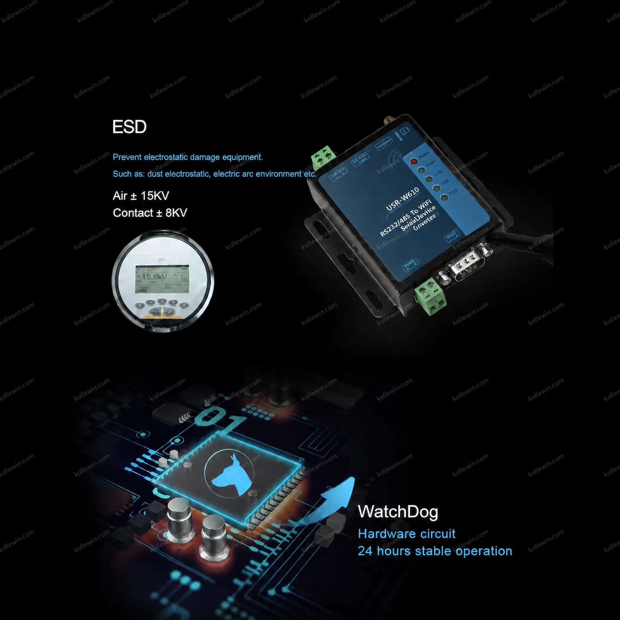 USR-W610 Serial Device Server RS485/ RS232 to WiFi Converter Serial to WiFi Converter