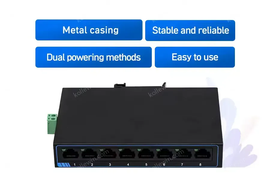 PUSR 8 Ports 10/100 Mbps POE Ethernet Network Switch Compatible with Both 10Base-T and 100Base-TX Standards USR-ESF1008