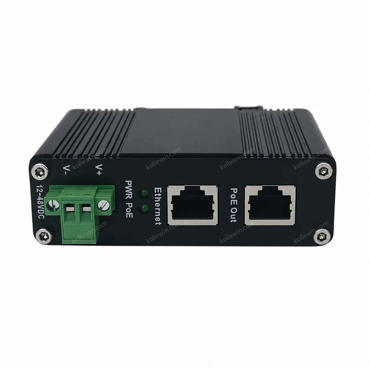12~48VDC Power Input Industrial Gigabit PoE+ Injector