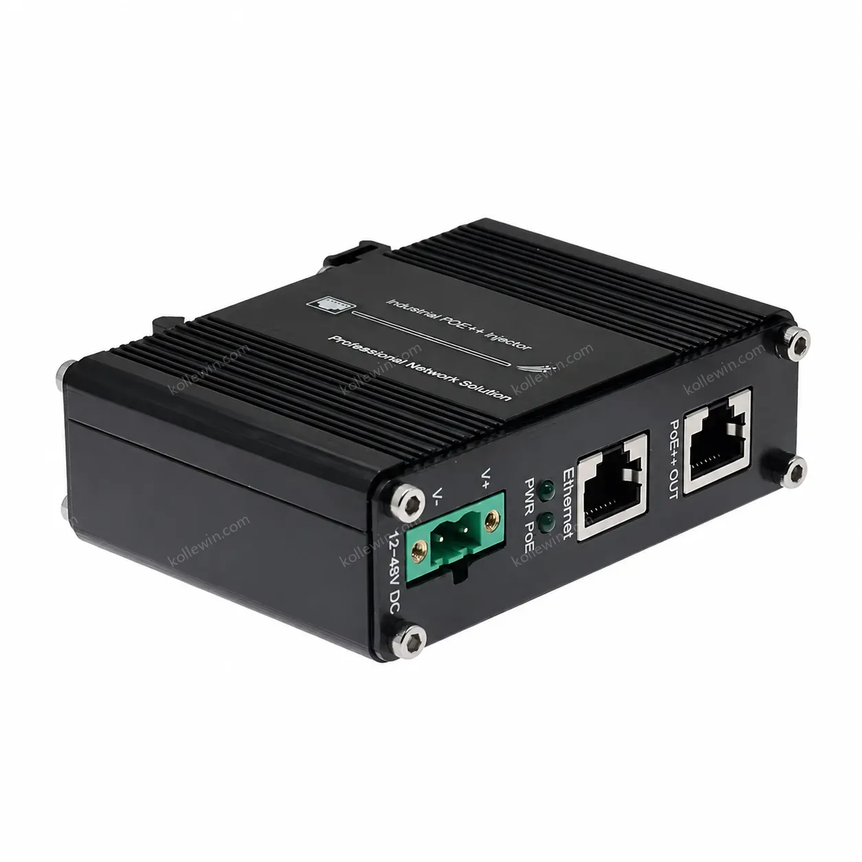 Mini 10G PoE Injector 802.3at 12 ~48VDC Power Input Industrial 10G PoE+ 60W Injector PoE Adapter