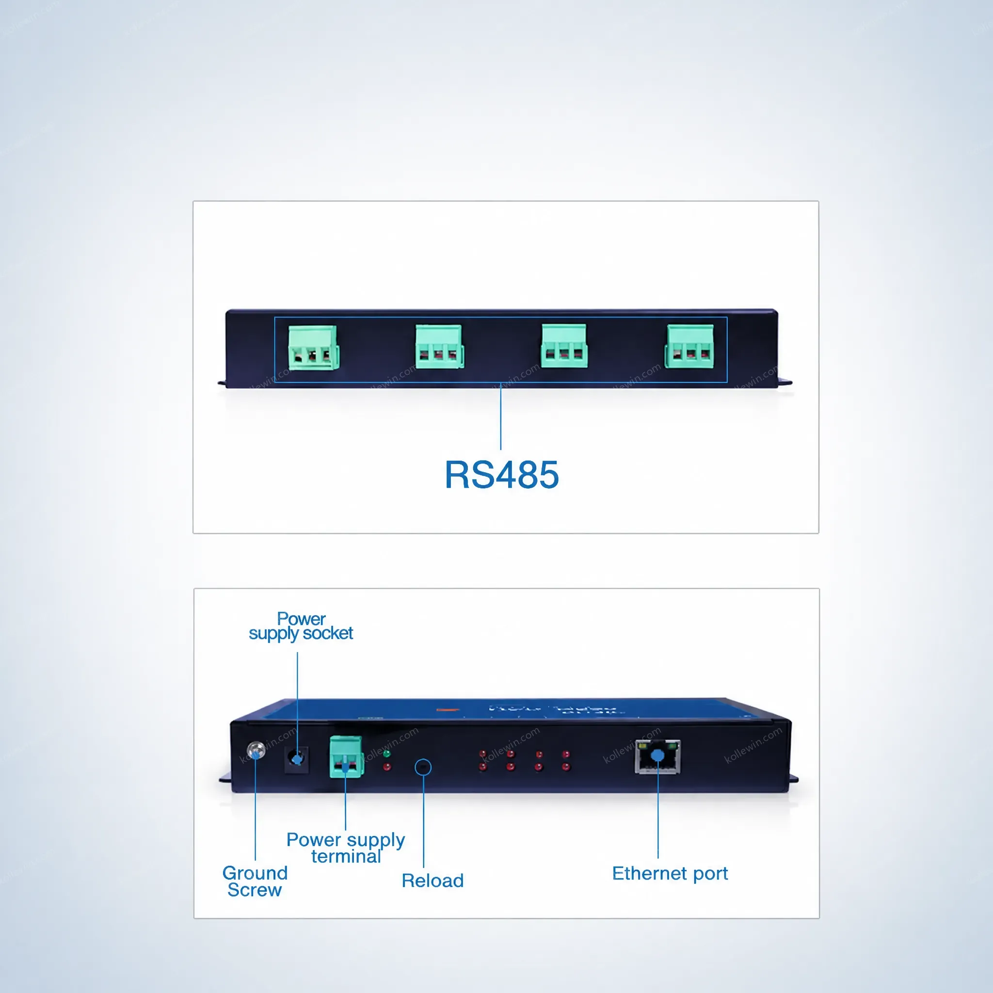 USR-N540-H7-4 Modbus Rtu to Modbus Tcp Gateway 4 Serial Port to Ethernet Tcp/ip Converter