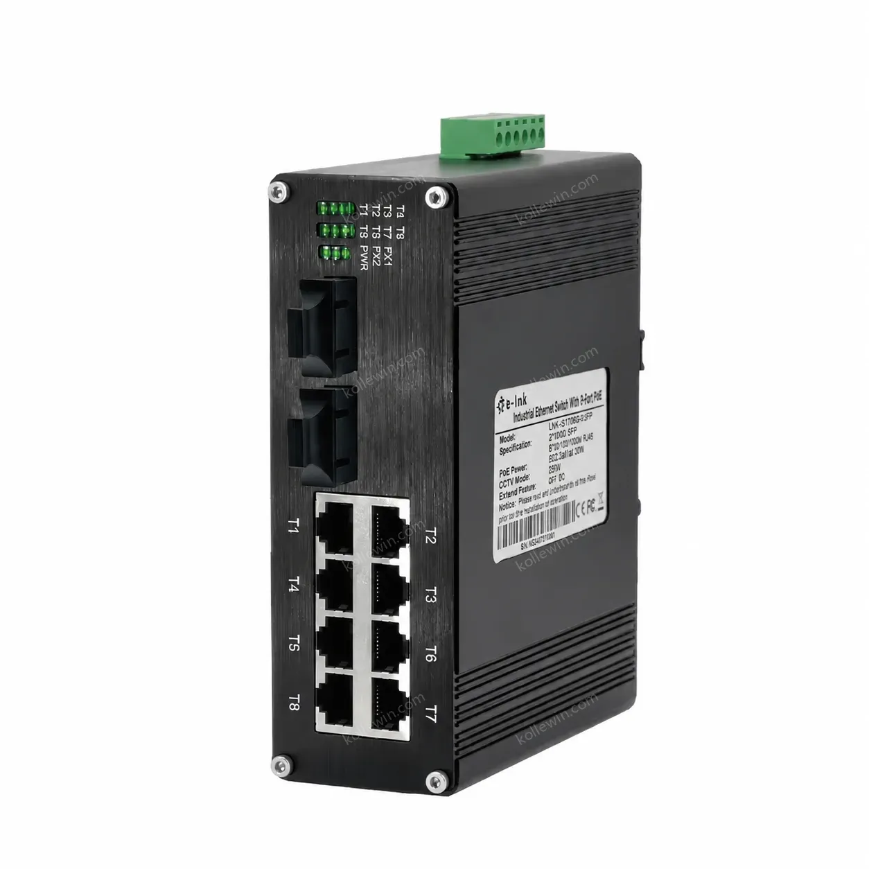 Industrial E-link LNK-IMC208-SFP 10Gbps 10/100/1000Mbps Fast Ethernet Switch 2 Fiber Ports 8 Copper Ports Full-Duplex for