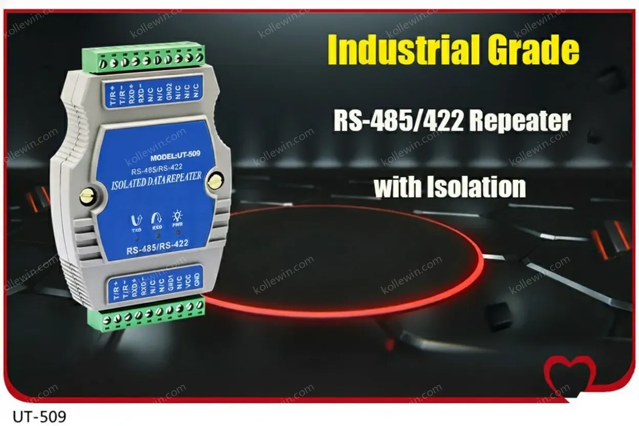 UOTEK Mini RS-232 to RS-422 Converter RS422 RS232 Conversion Adapter DB9 Connector No Power Required Bidirectional UT-202D