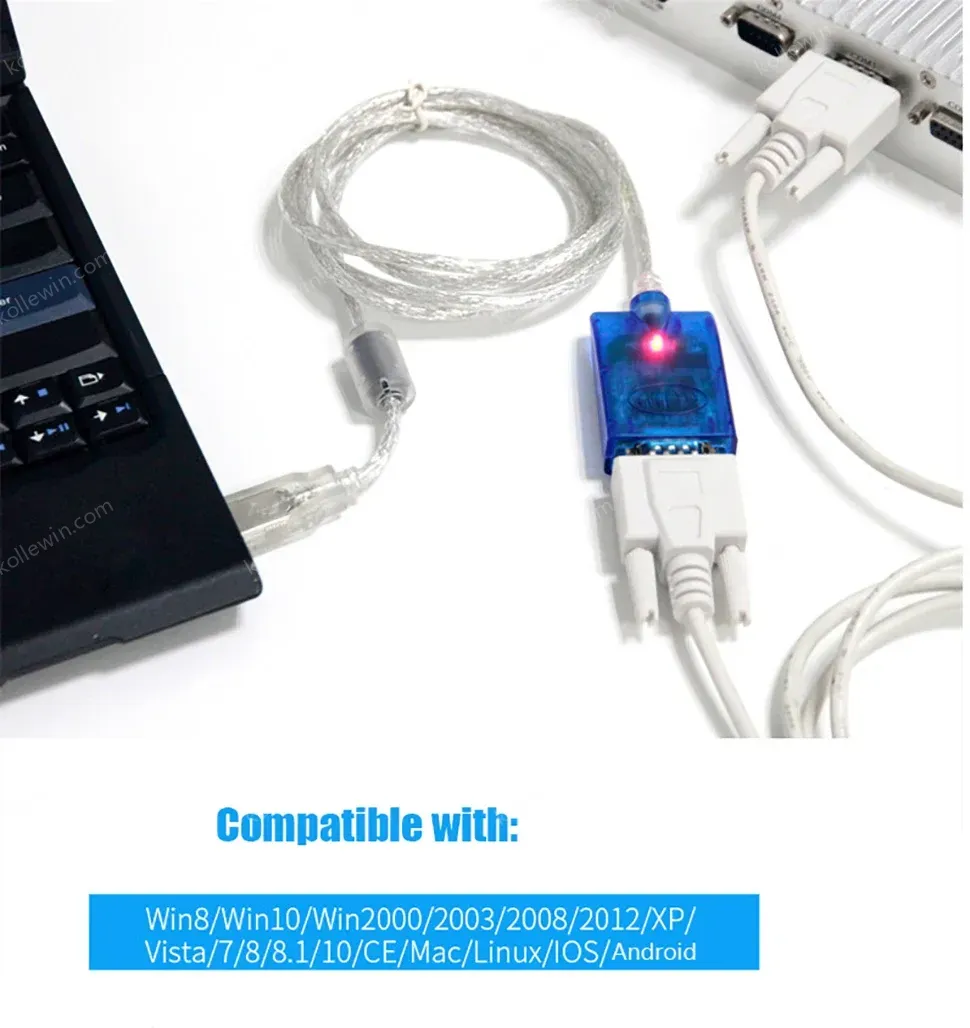 UOTEK 1.5M USB to RS-232 Converter RS232 DB9 USB2.0 Conversion Cable Serial Adapter Connector Line with Imported Chip UT-880