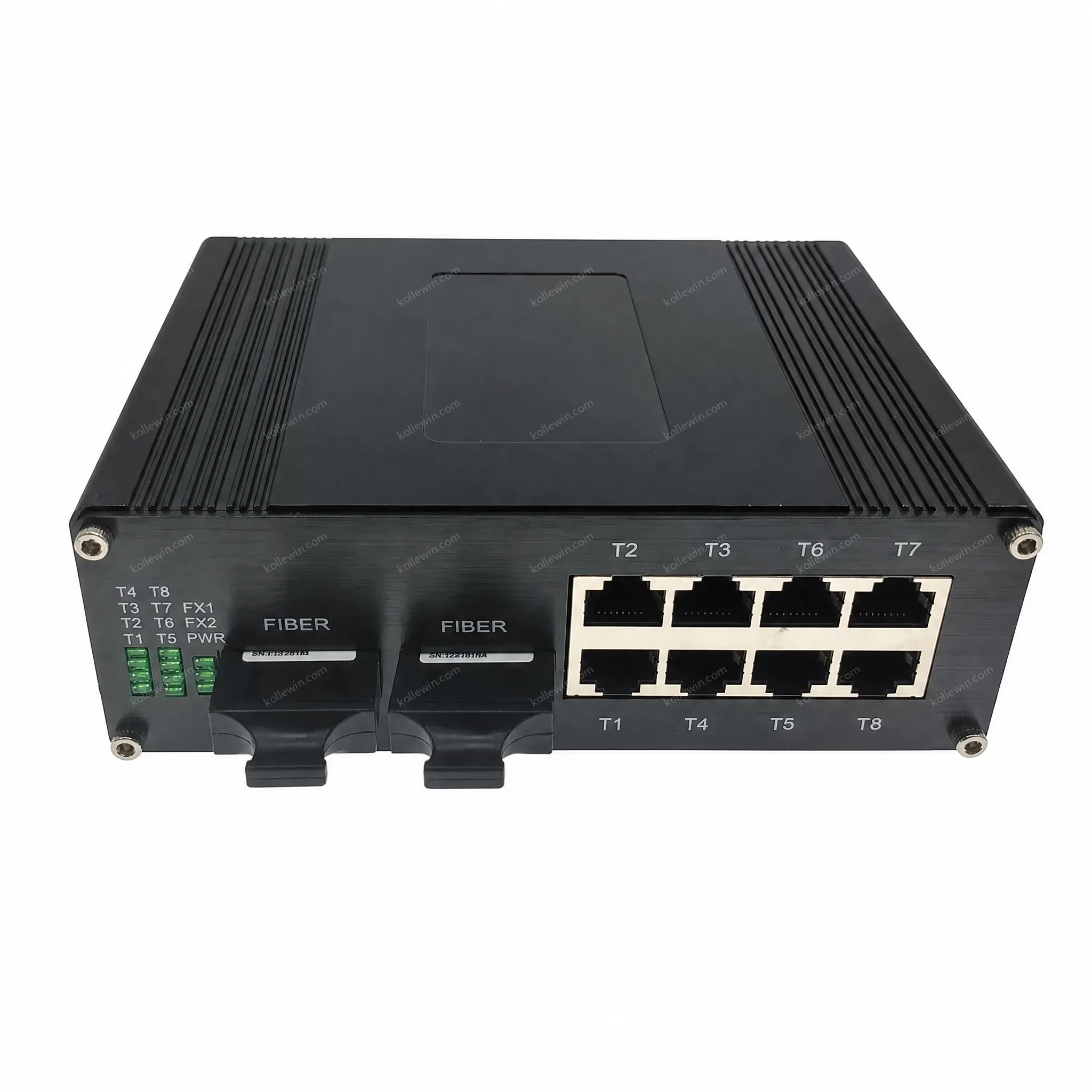 Industrial 10-Port Gigabit Ethernet Switch 10/100/1000Mbps Copper Ports Dual Fiber Aluminum Case 20 Gbps Capacity for Network