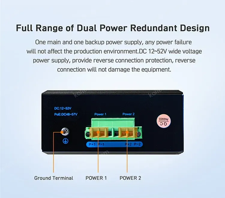 PUSR Industrial GIgabit Ethernet Switch With 10/100/1000Mbps 5/8/16 RJ45 POE+ Ports USR-ISG