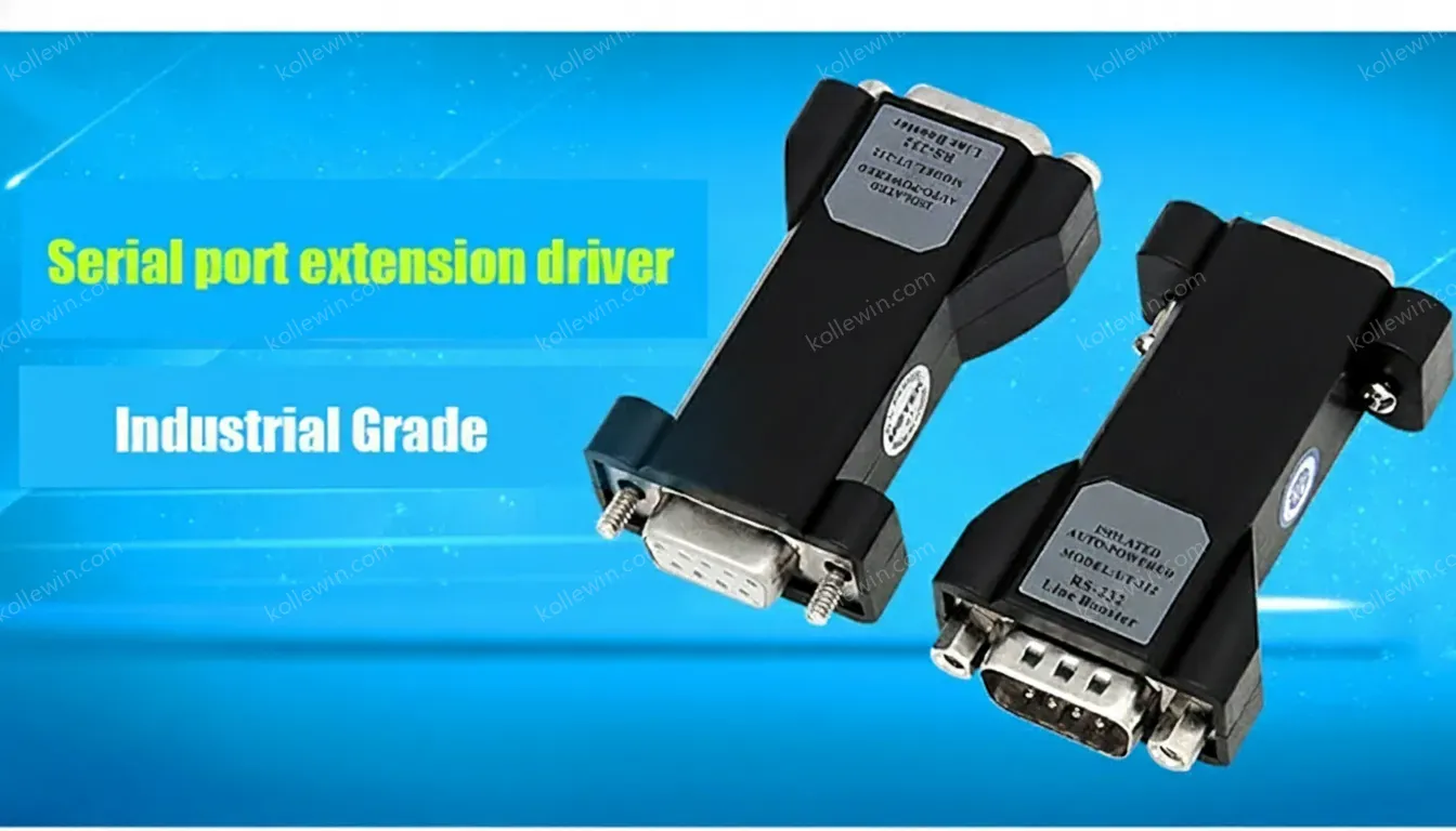 UOTEK 2pcs RS232 Serial Extension Driver Converter Industrial Grade RS 232 Adapter UT-212 Extender Connector