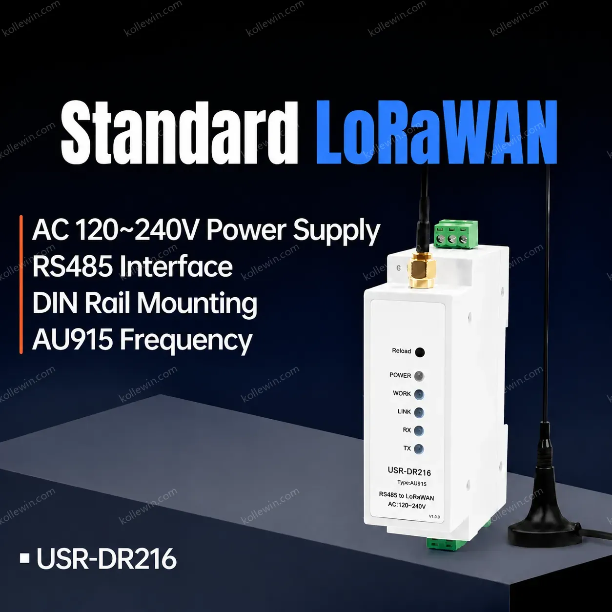 PUSR DIN Rail Mounting, RS485 Interface RS485 to LoRaWAN Converter Configuration Utility USR-DR206/DR216
