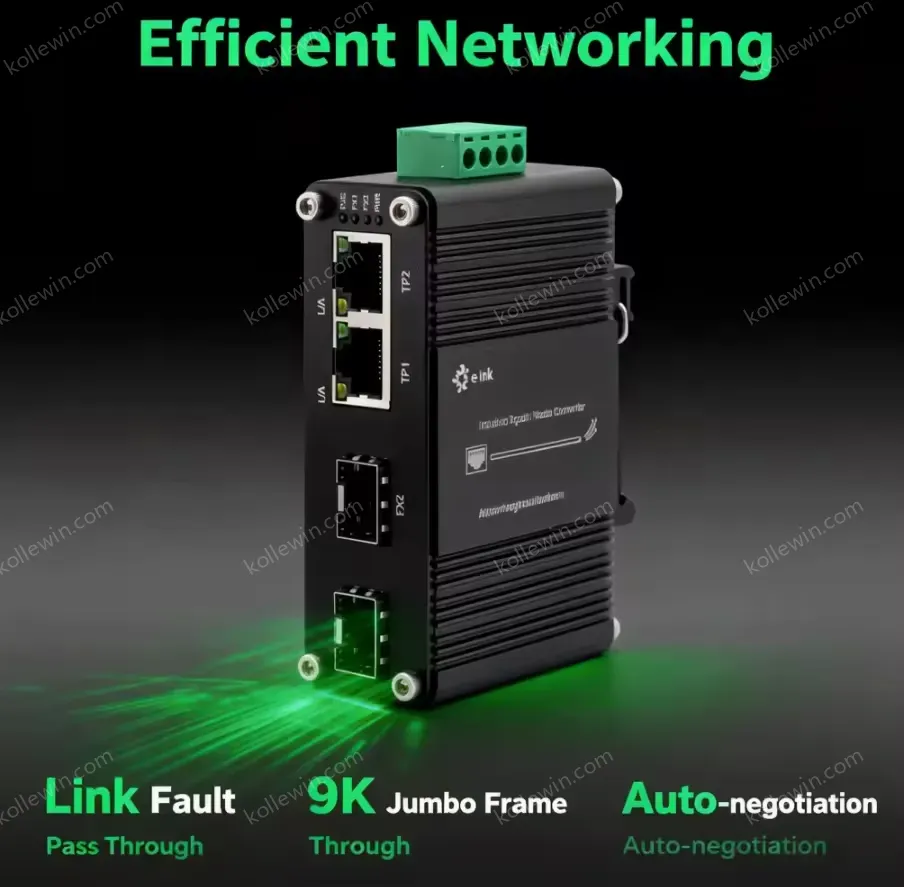 Mini Industrial 2G+2SFP Ethernet Switch Dual Fiber Ports 12-48VDC Wide Temperature -40°C to 75°C