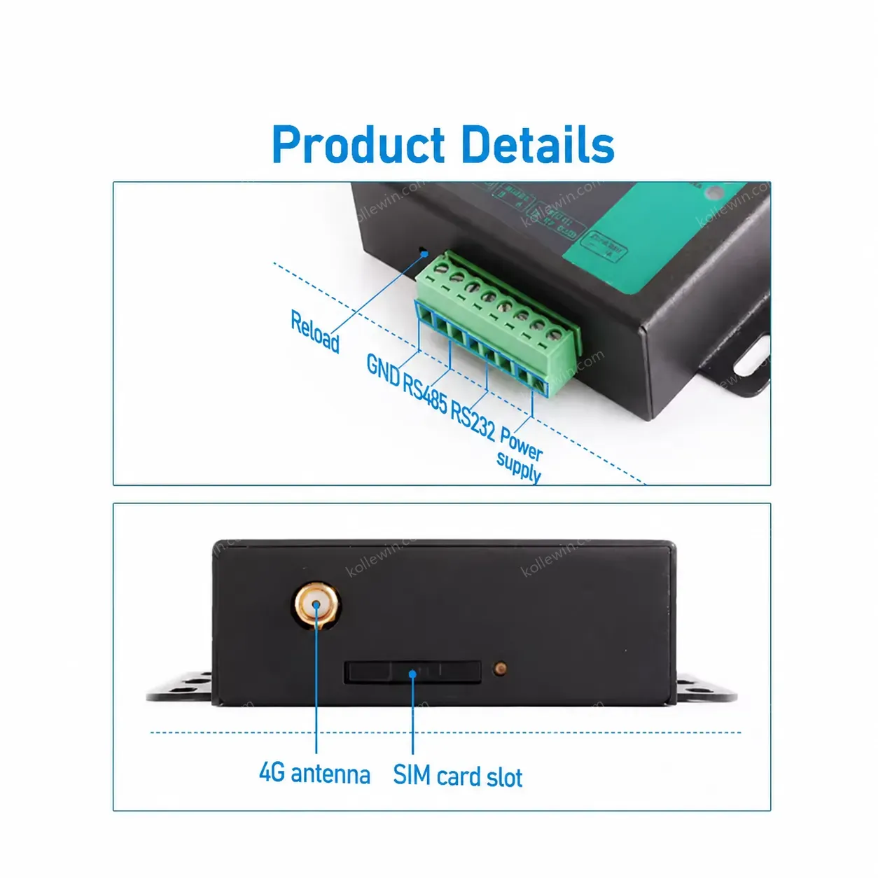 USR-G786-G Global Frequency RS485 RS232 Serial to 4G LET M2M Cellular Modem with Global Bands