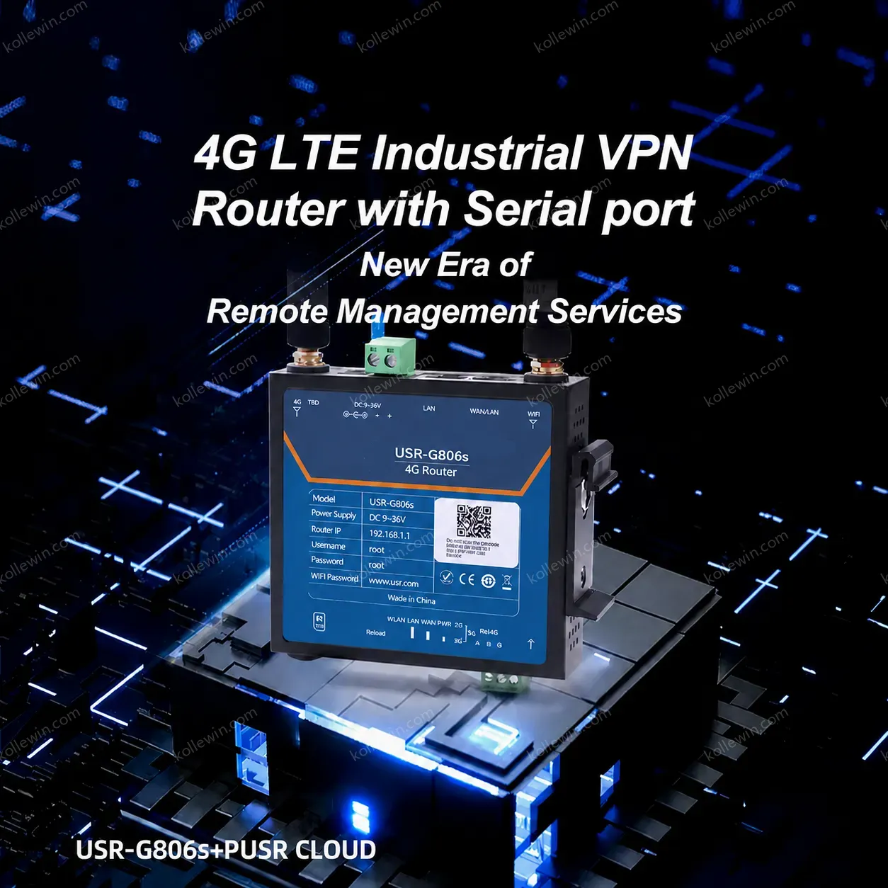 USR-G806s-EAU 4G LTE Industrial VPN Router With Serial Ports Modem Hardware Watchdog