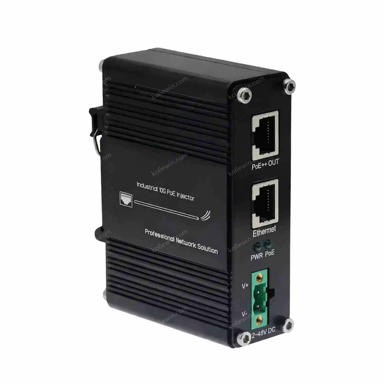 Mini 10G PoE Injector 802.3at 12 ~48VDC Power Input Industrial 10G PoE+ 60W Injector PoE Adapter