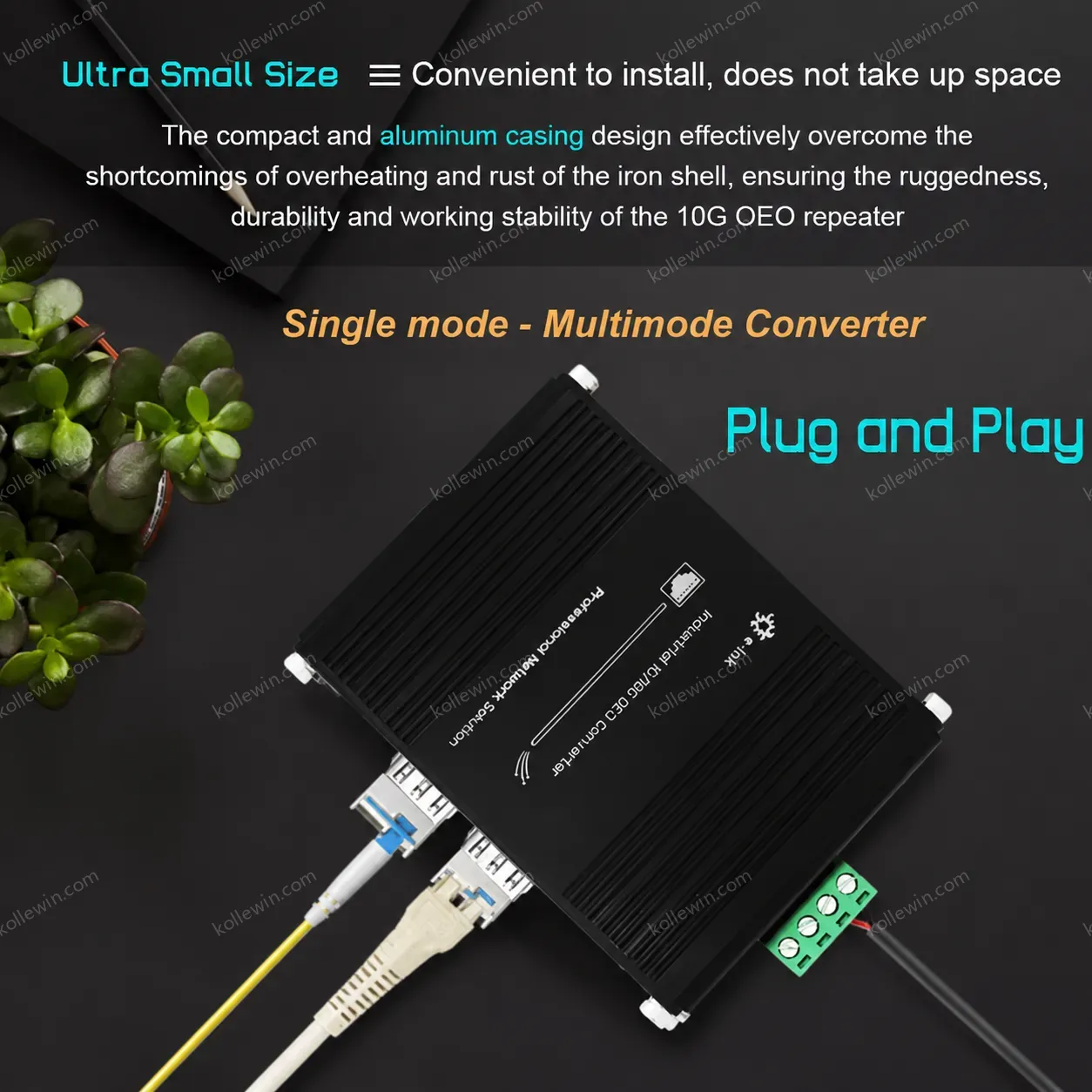 Outdoor Industrial 10G OEO Fiber Media Converter SFP+ to SFP+ with 1G Ethernet Media Converter Function Wholesale