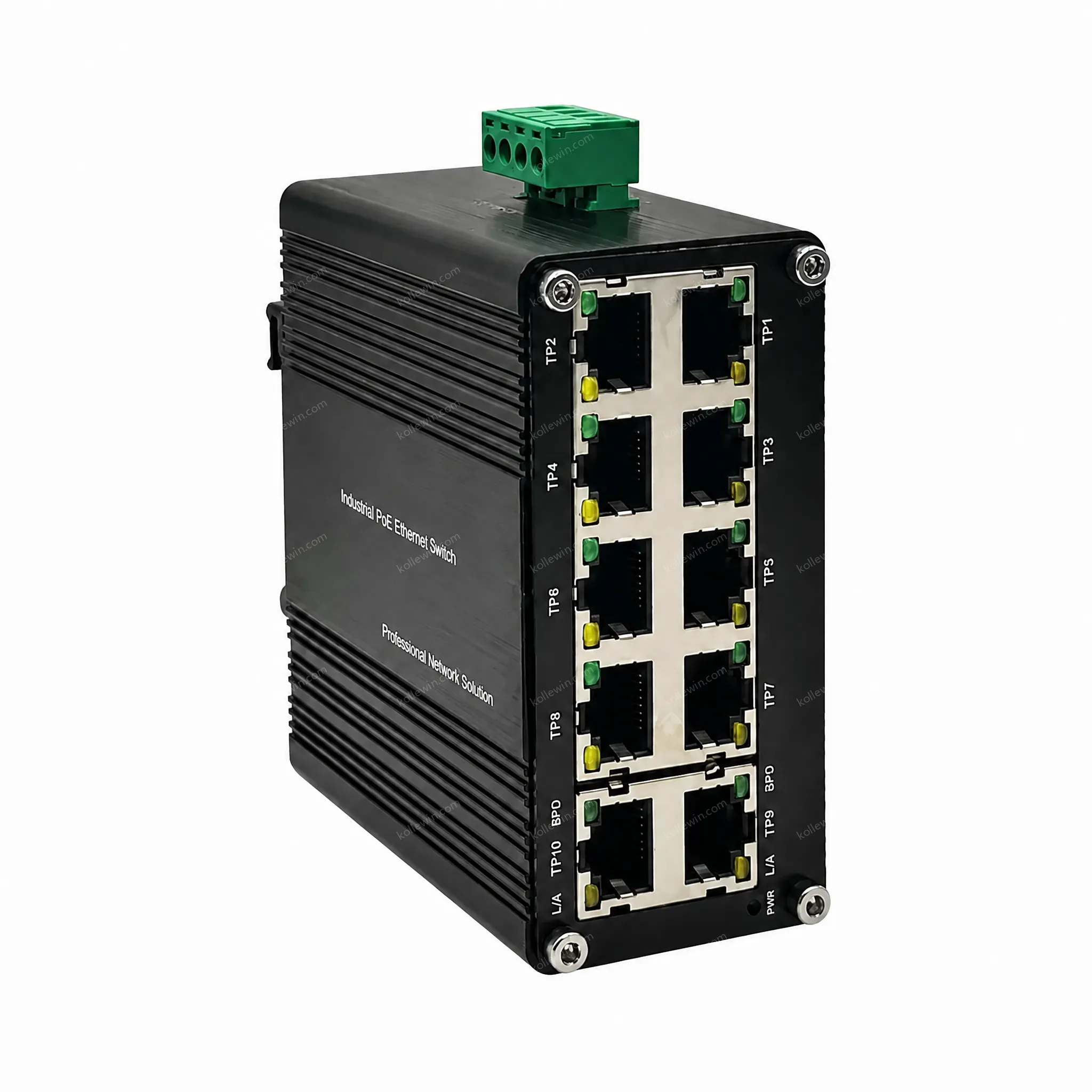 Ethernet Switch 10 Port 10/100/1000T Gigabit Compact Mini Industrial Din Rail Unmanaged Network Switch 48V DC