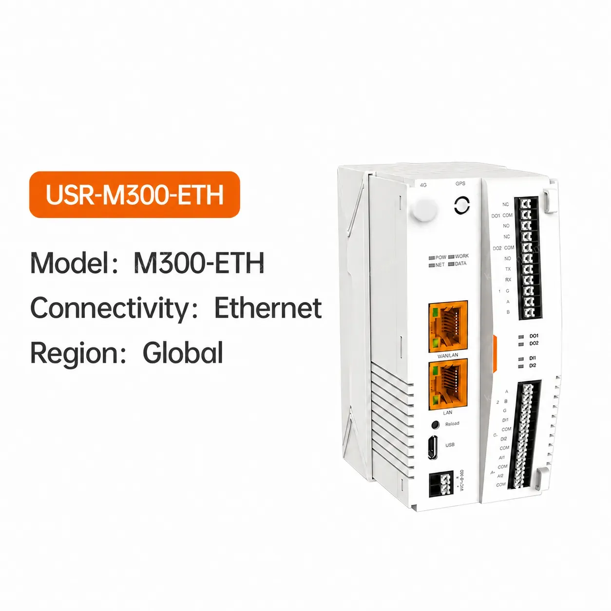 PUSR USR-M300 High Performance Edge IoT Gateway Support User Self-Development Can Expand IO As Needededge Computing Capabilitie