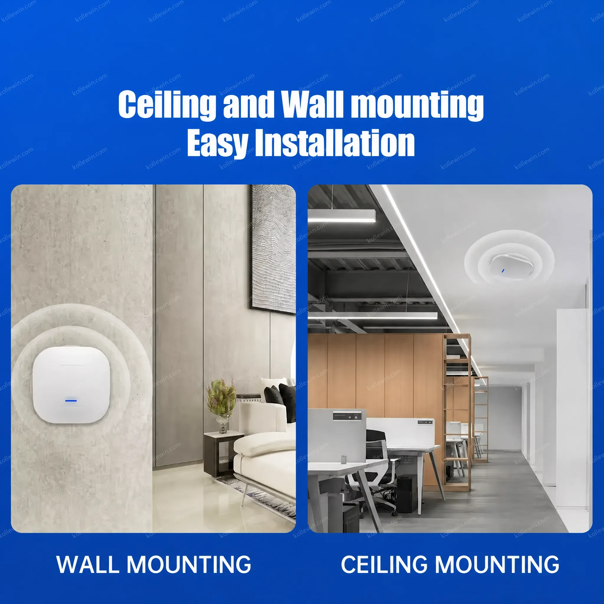 PUSR WiFi6 Dual-Band Ceiling-Mounted Commercial Access Point 24dBm TX Power 5dBi High-Gain Built-in Antennas PoE IOT USR-AP310i