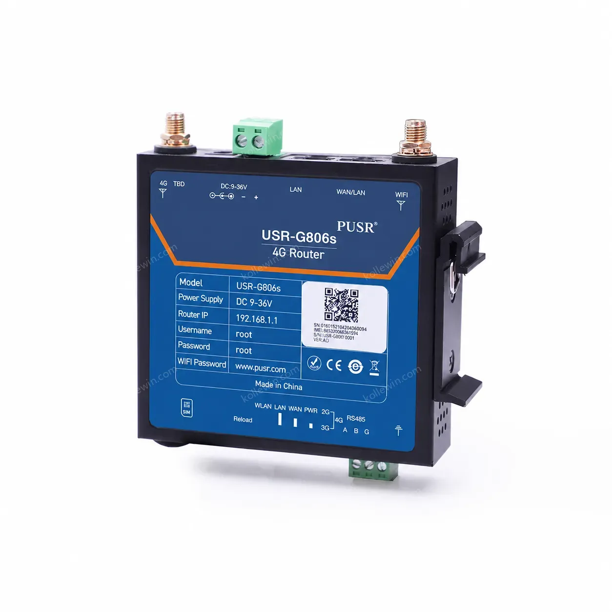 USR-G806s 4G Industrial LTE WIFI Router RS485 Port Two LAN Ports