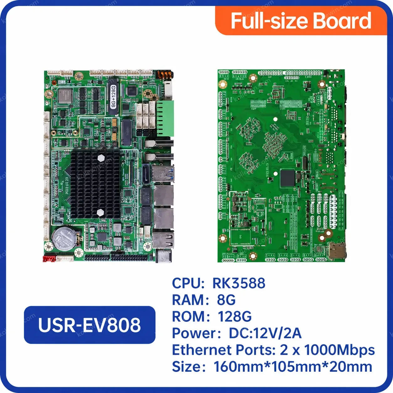 PUSR ARM Motherboard CPU Combo DDR4 Android/Debian11 Ethernet/Wifi/4G/5G CAN RS485 RS232 USB HDMI MINI PC Motherboard USR-EV