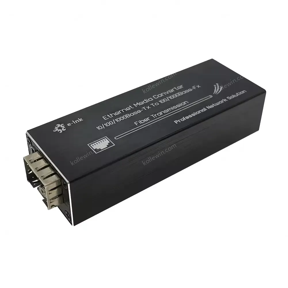 Micro Mini 10/100/1000BASE-T to 100/1000BASE-X SFP Media Converter Aluminum Case Including a Power Supply