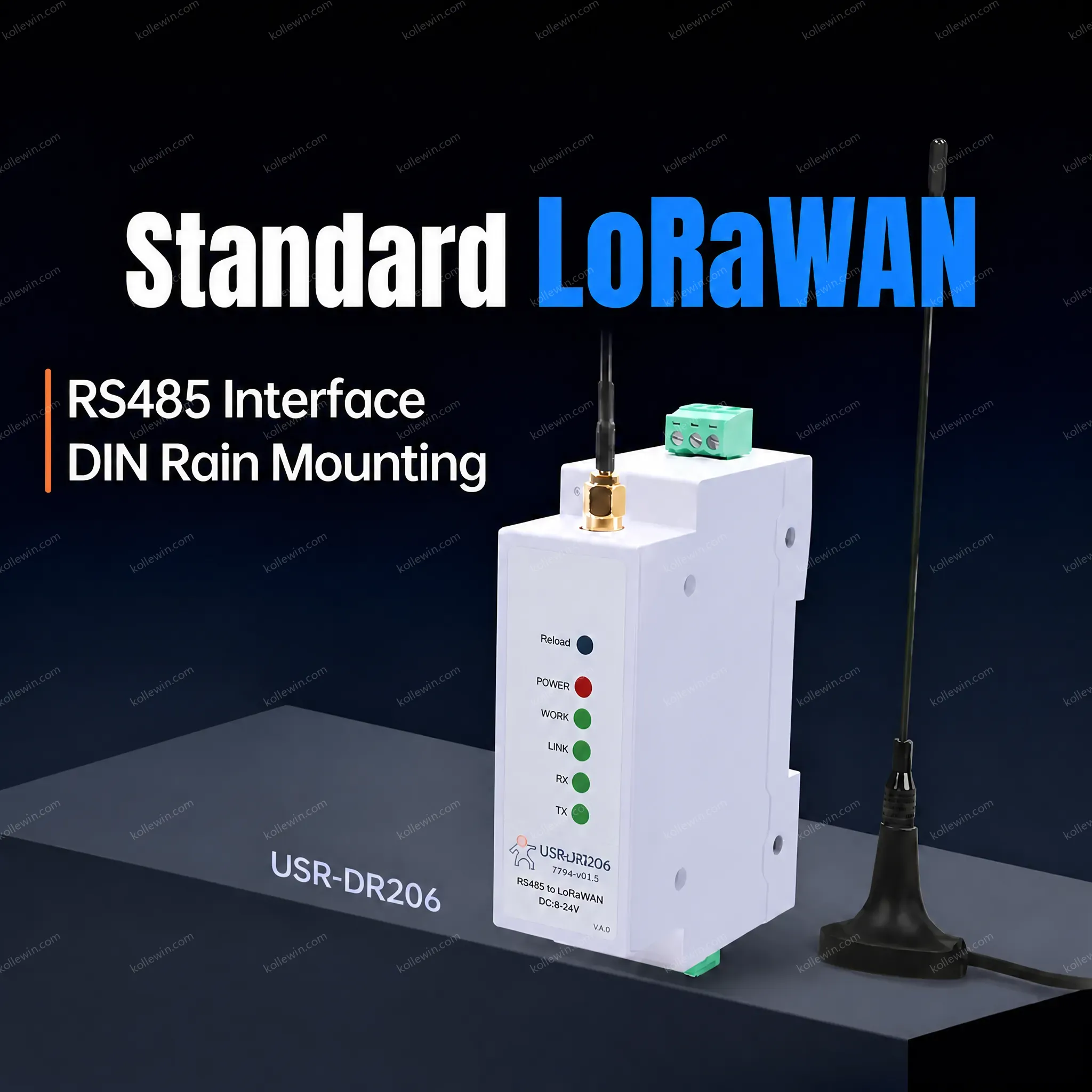 PUSR DIN Rail Mounting, RS485 Interface RS485 to LoRaWAN Converter Configuration Utility USR-DR206/DR216