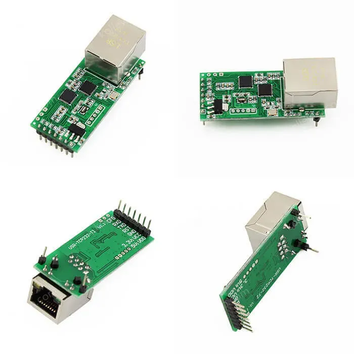(Price for 4 Piece)PUSR RS232/485 Serial to RJ45 Ethernet Module UART TTL to TCP/IP Converter Support DHCP and DNS USR-TCP232-T2