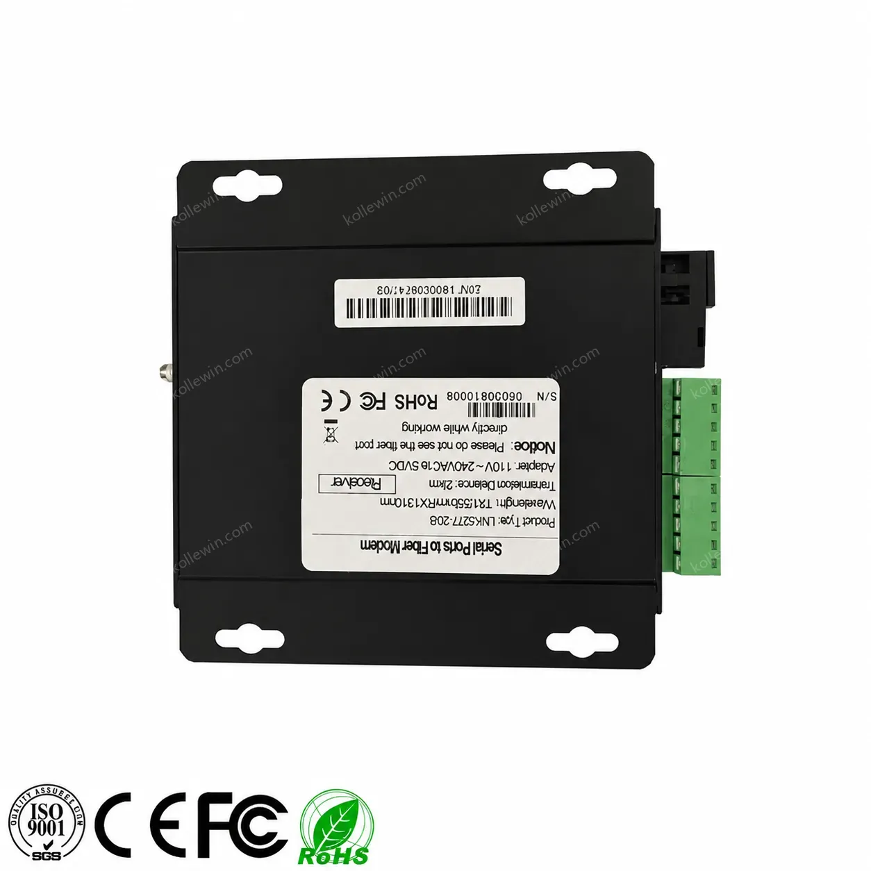 Serial RS232/RS422/RS485 to Fiber Optic Modem SM dual fiber 20Km SC