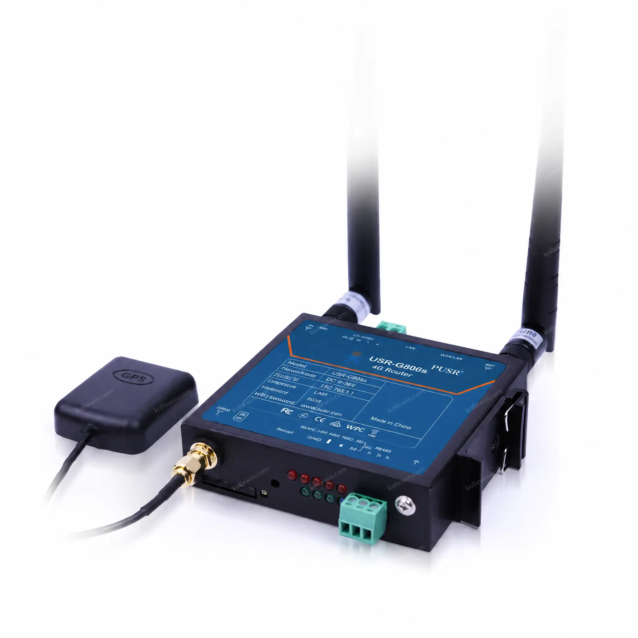 PUSR 1*WAN/LAN Configurable, 1*LAN, and 1*RS485 With GNSS Location Industrial 4G LTE Router USR-G806s-G