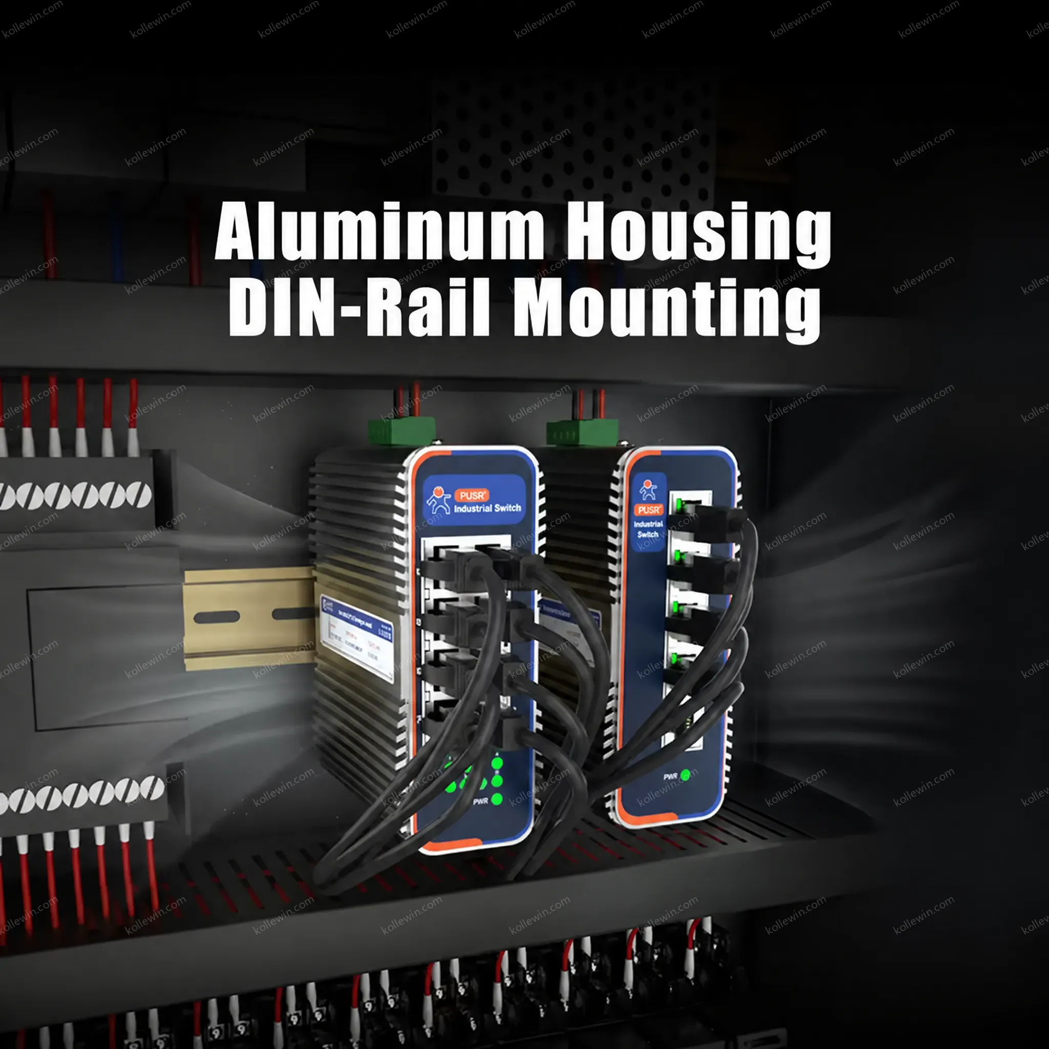PUSR Industrial Gigabit Ethernet Switch 5 /8 Ports With 10/100/1000Mbps Din-Rail Mounting Easy to Installation USR-ISG/ISF