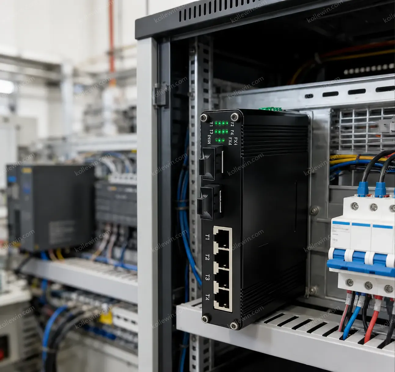 Industrial 4-Port 10/100/1000T 802.3at PoE + 2-Port 1000BASE-X Ethernet Switch