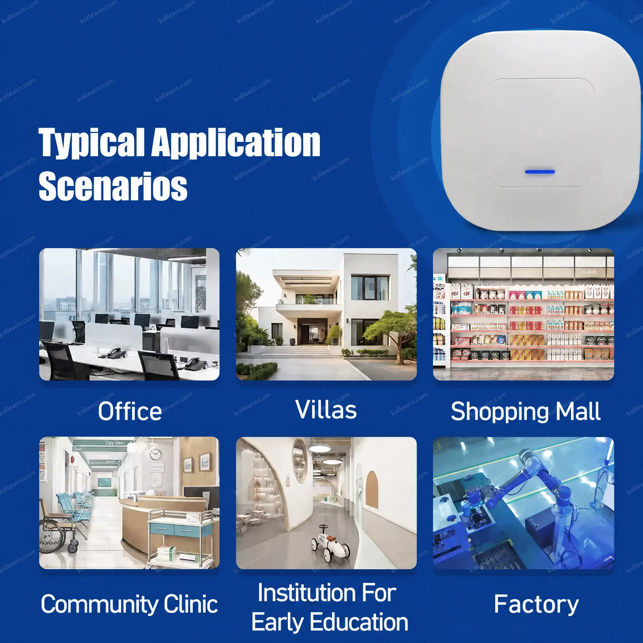 PUSR WiFi6 Dual-Band Ceiling-Mounted Commercial Access Point 24dBm TX Power 5dBi High-Gain Built-in Antennas PoE IOT USR-AP310i