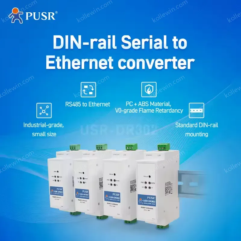 USR-DR302 Modbus Gateway Ethernet RS485 TCP IP Converter with Modbus RTU to Modbus TCP