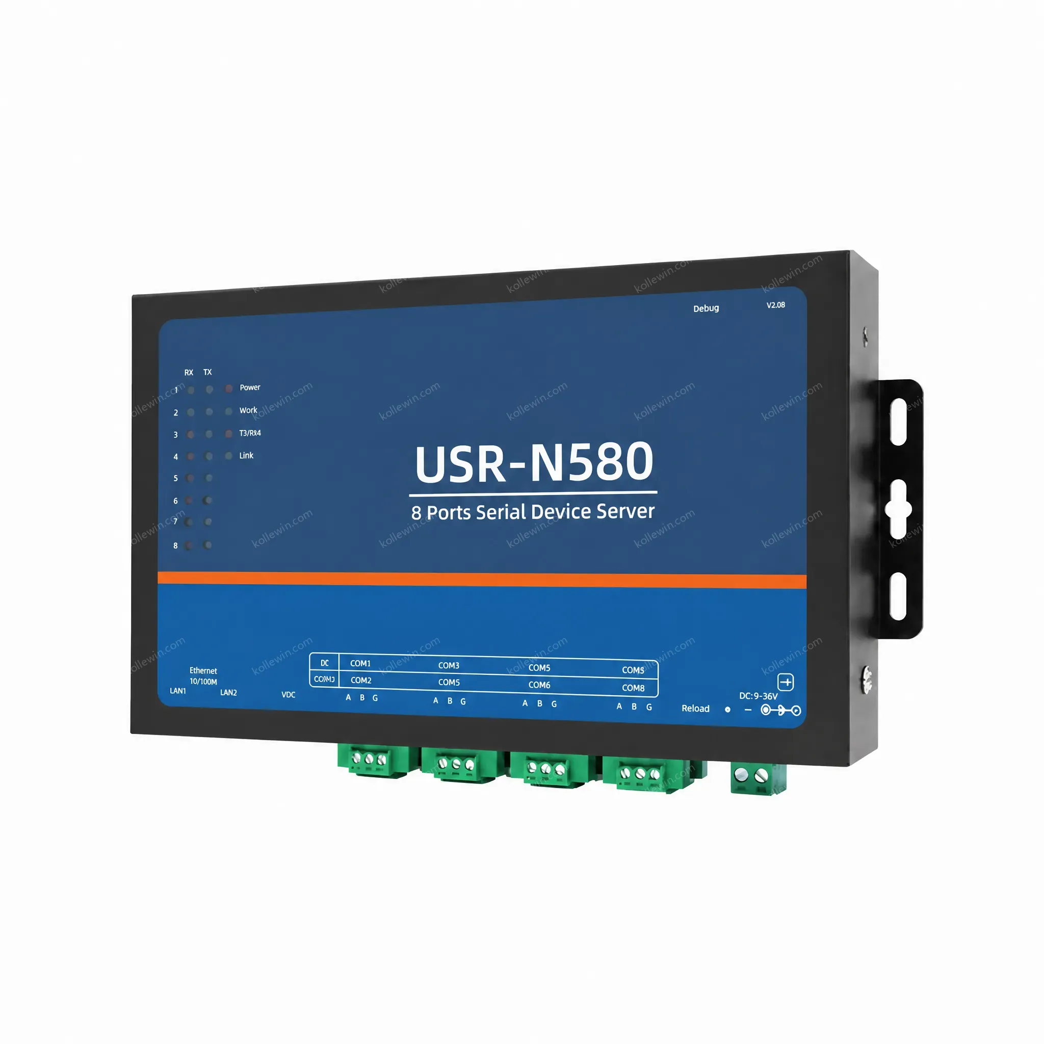 USR-N580 8 Port Rs485 Serial Device Server to Ethernet Modbus Gateway with MQTT