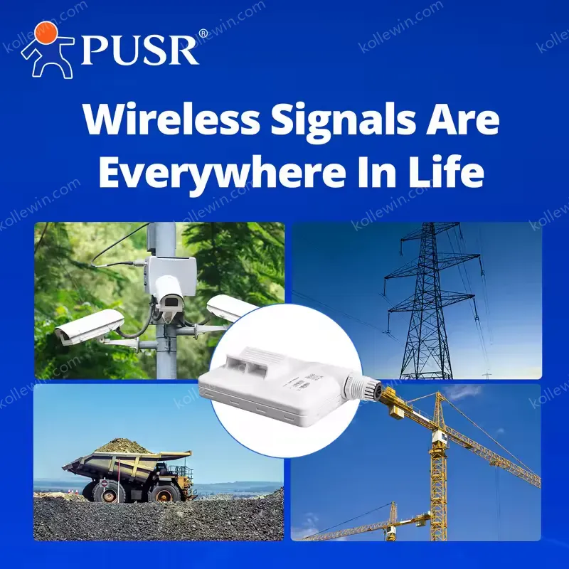 PUSR Point to Point/MultiPoint 5.8G WiFi Outdoor Wireless Bridge IPOLL3 Protocol 5KM 300Mbps Support QOS Outdoor USR-ST515N