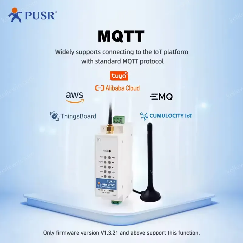 USR-DR502-E Europe LTE Cat 1 Industrial M2m Serial Rs485 4g Lte Gsm Modem Support MQTT Iot Platform