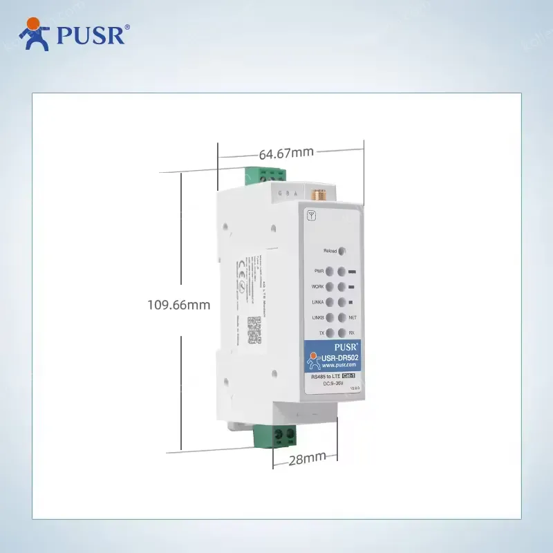 USR-DR502-E Europe LTE Cat 1 Industrial M2m Serial Rs485 4g Lte Gsm Modem Support MQTT Iot Platform