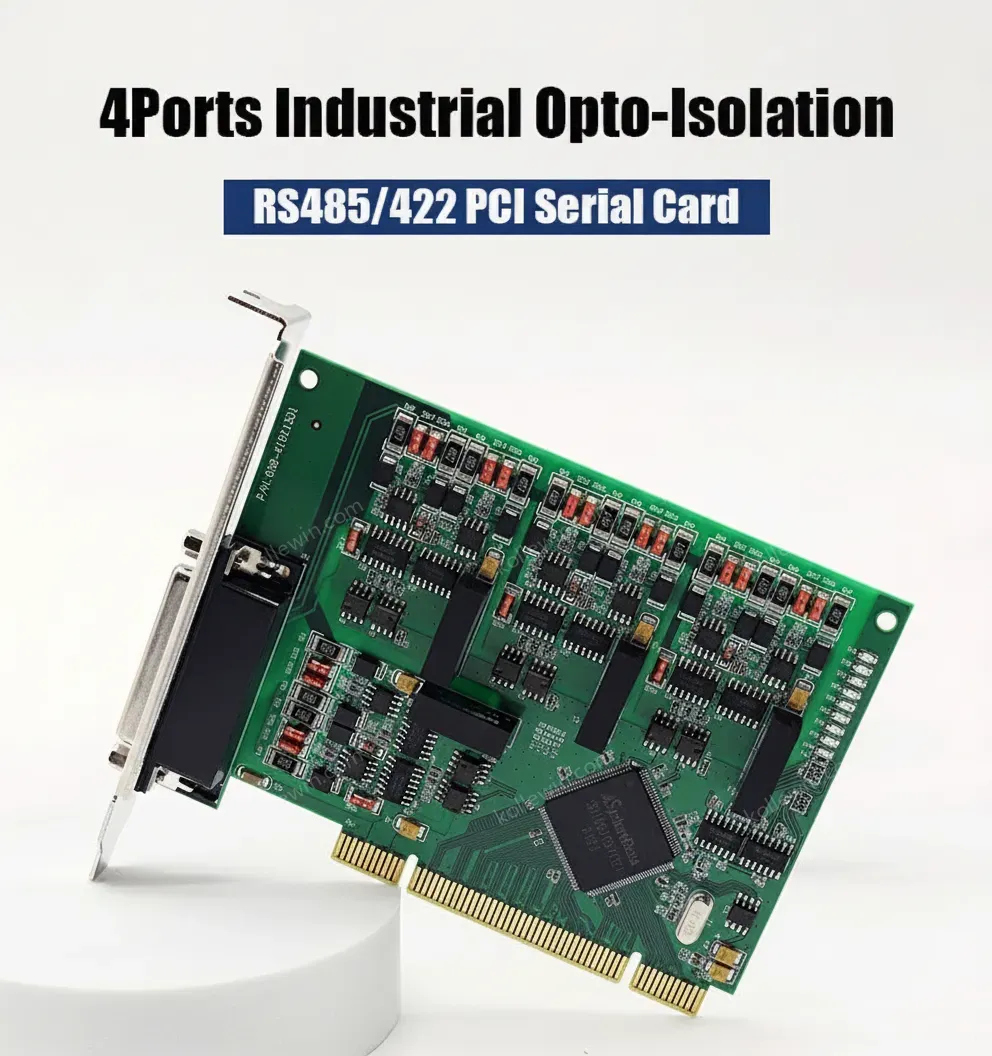 UOTEK Industrial Grade PCI to RS-485 RS-422 Serial Card RS485 RS422 4 Ports High Speed DR44 Expansion Converter UT-724A-I