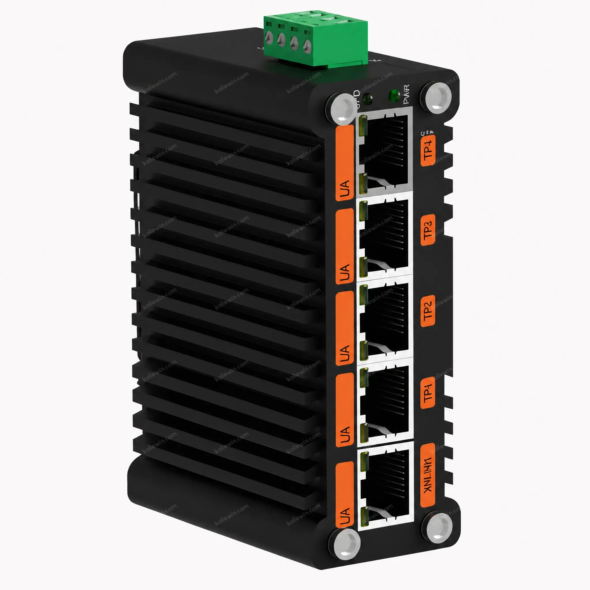 E-link LNK-TH005 Industrial 5 Port Gigabit Ethernet Switch Unmanaged 10/100/1000Mbps 10Gbps DIN Rail IP40 Rugged for Harsh