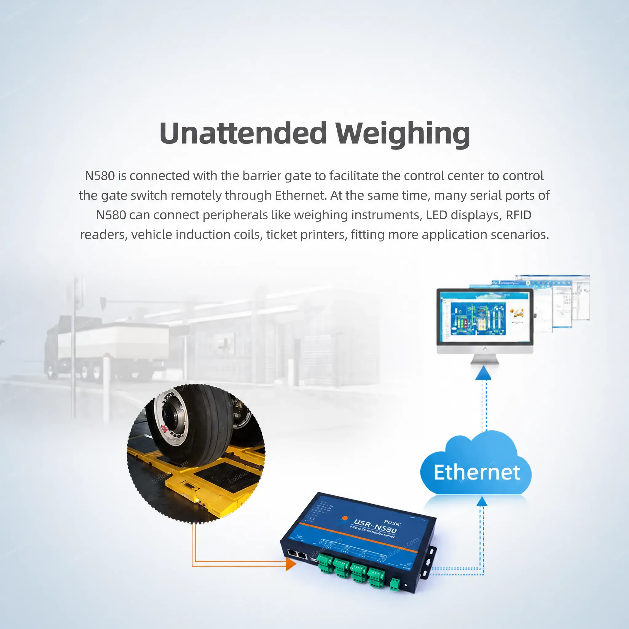 USR-N580 8 Channels MQTT Modbus Gateway RS485 Serial to TCP/IP Ethernet Device Server Converter DC 9-36V 2-Year Warranty