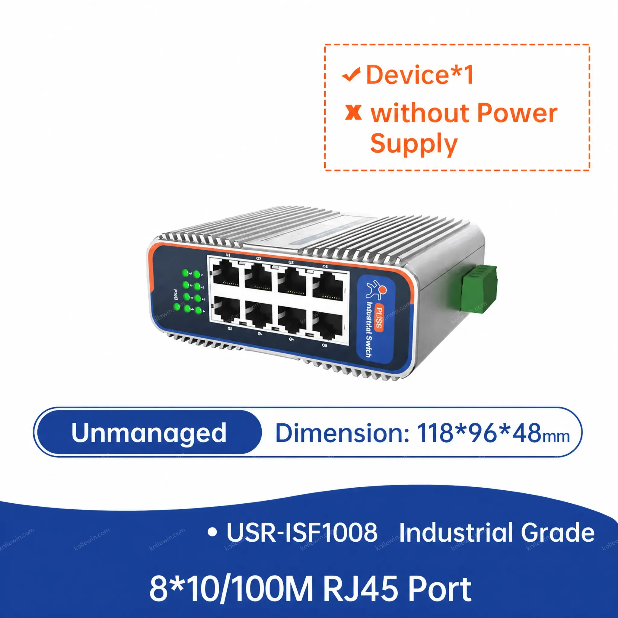 PUSR 5/8 Ports With 10/100/1000Mbps Gigabit Industrial Ethernet Switch Aluminum Housing Effective Cooling USR-ISG/ISF