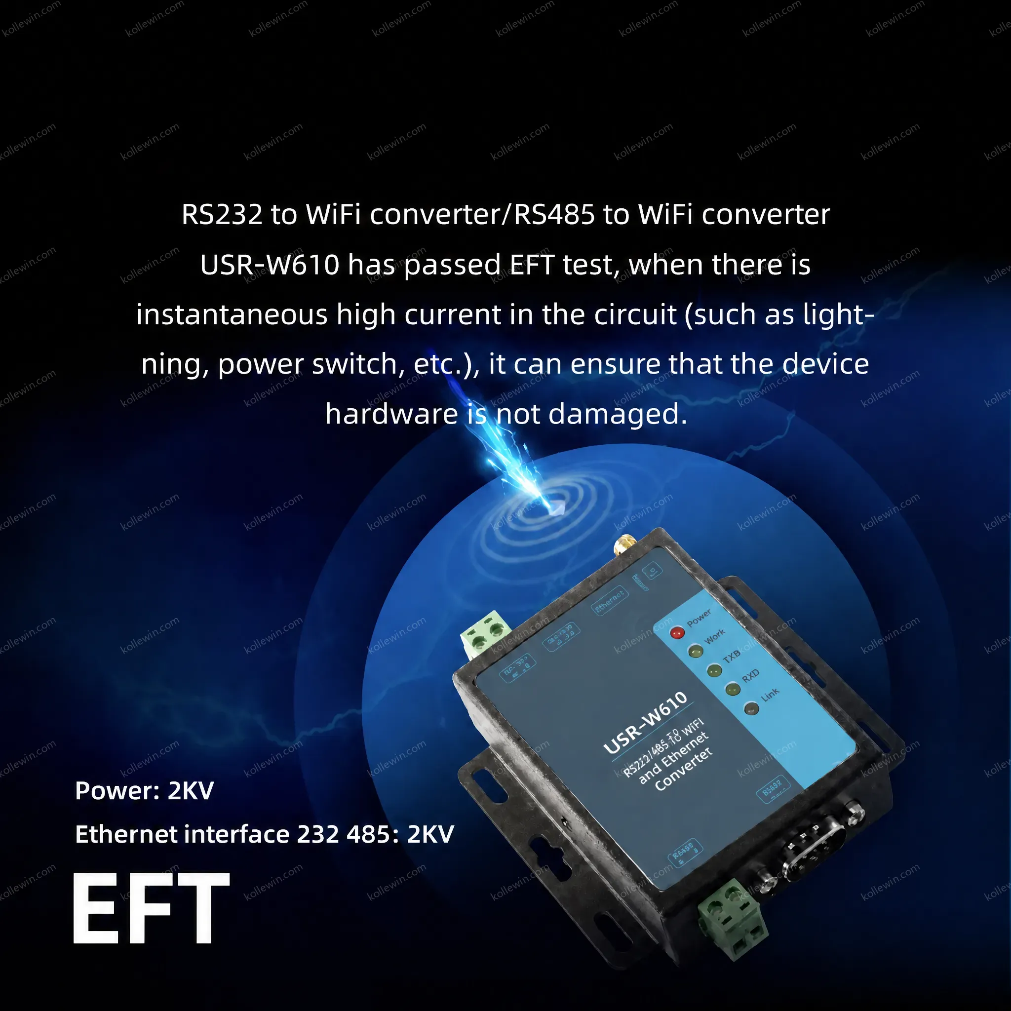 USR-W610 Serial Device Server RS485/ RS232 to WiFi Converter Serial to WiFi Converter