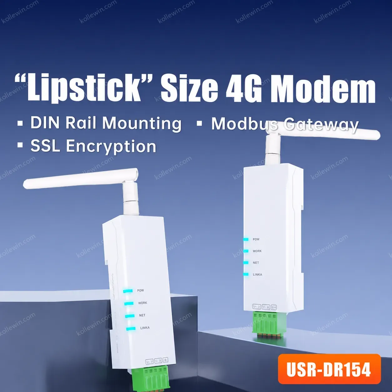 PUSR European Version of Din Rail 4G LTE Modems Ultra-small Size, Easy to Integrate Remote FOTA Upgrading Firmware USR-DR154-E