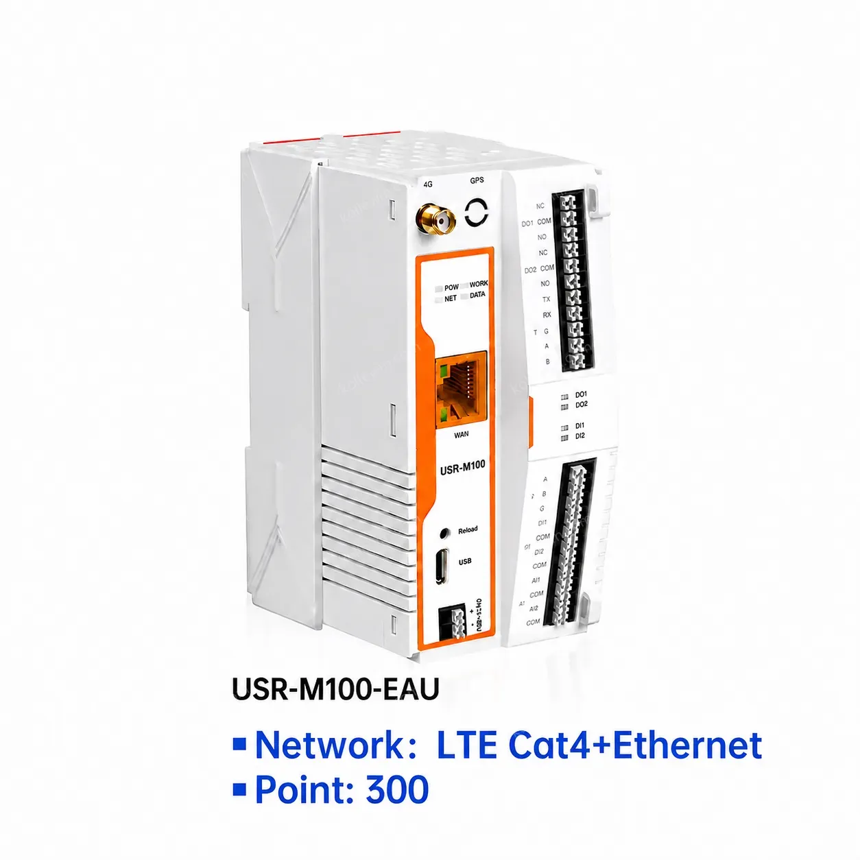 PUSR Industrial IoT Gateway MQTT Cellular Ethernet Port Edge Computing SD Card Offline Caching Low Cost USR-M100-EAU/M100s-GL