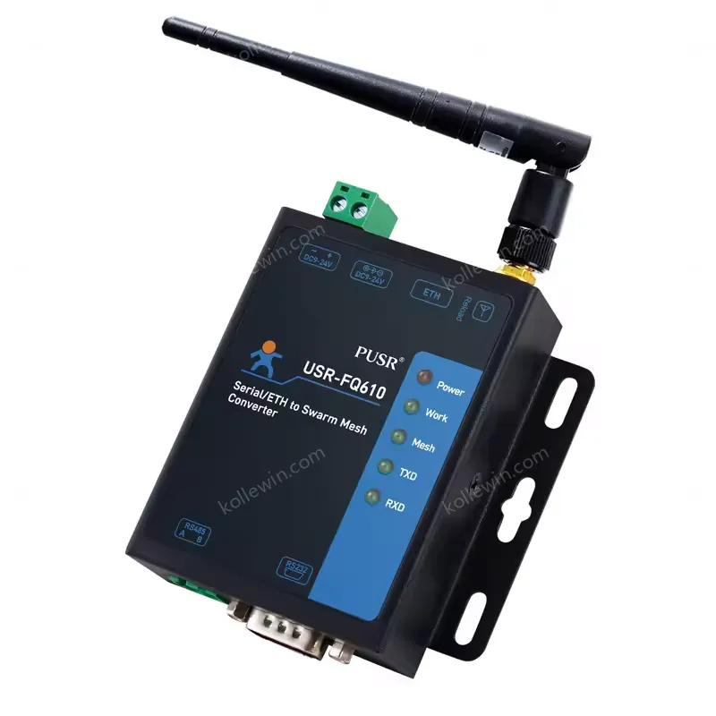 PUSR Serial/Ethernet to Wireless Swarm Converter Data Encryption Long Communication Distance USR-FQ610