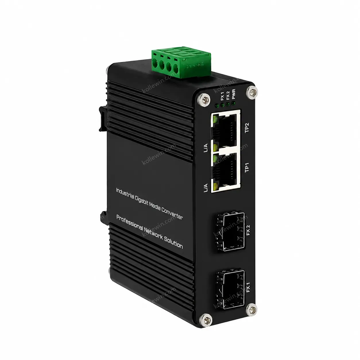 E-link LNK-IMC202G-SFP Industrial Grade 2 Port Gigabit Ethernet Switch 2 SFP Slots 12-48V DC Power Full-Duplex/Half-Duplex 9KB