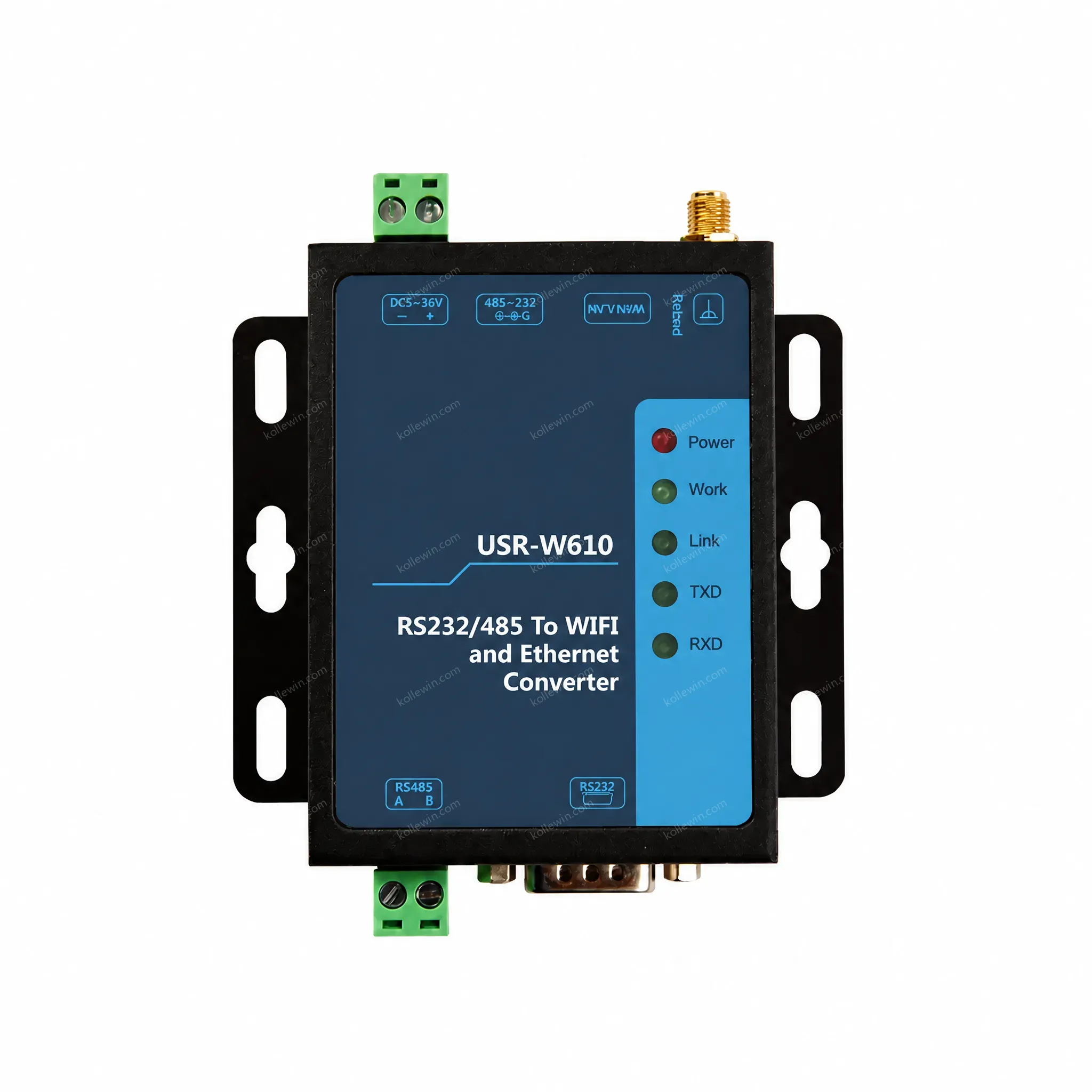 USR-W610 RS485/RS232 Support Port Modbus TCP/RTU MQTT Industrial WiFi Serial to Ethernet Converter 5-36V