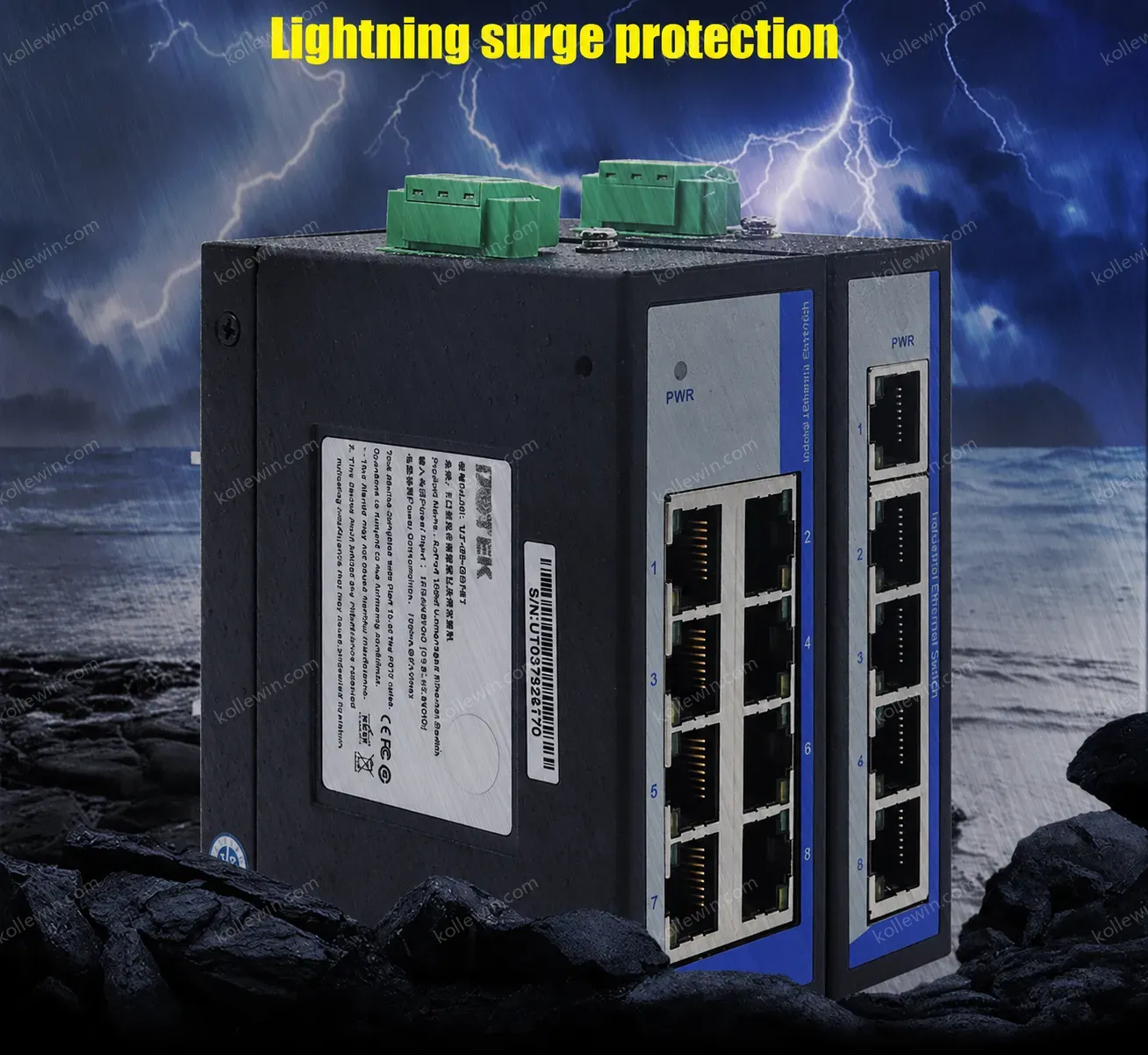 UOTEK Industrial Grade 100M 5 8 Ports Network Unmanaged Ethernet Switch Full Half Duplex DIN-rail -40℃ to 85℃ UT-60-DSA5T DSA8T