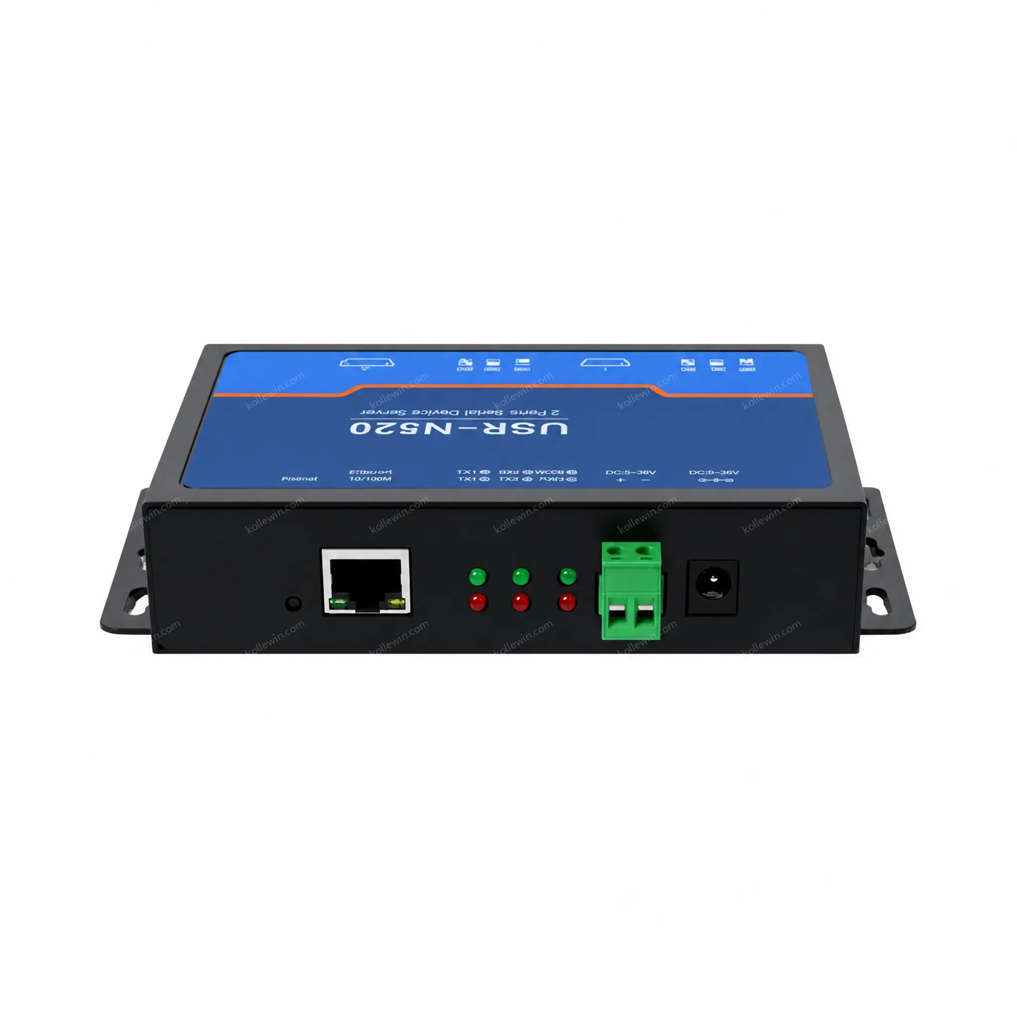 USR-N520 Serial Port Communication Server 2 Ports RS232/485/422 Ethernet Converter IP/TCP/UDP Protocols Transparent Transmission