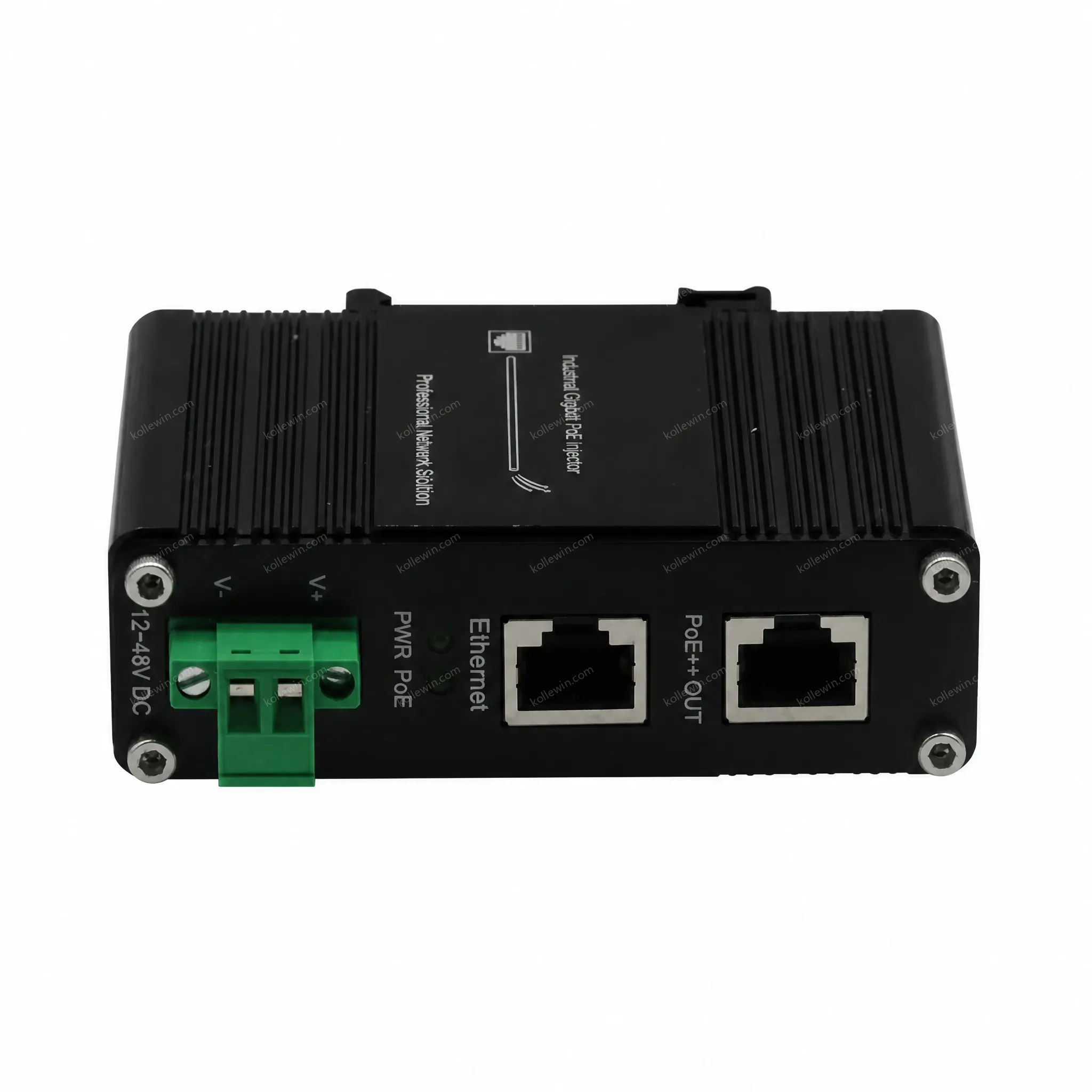 10 100 1000Mbps 12-48V DC 95W Industrial Gigabit PoE Injector