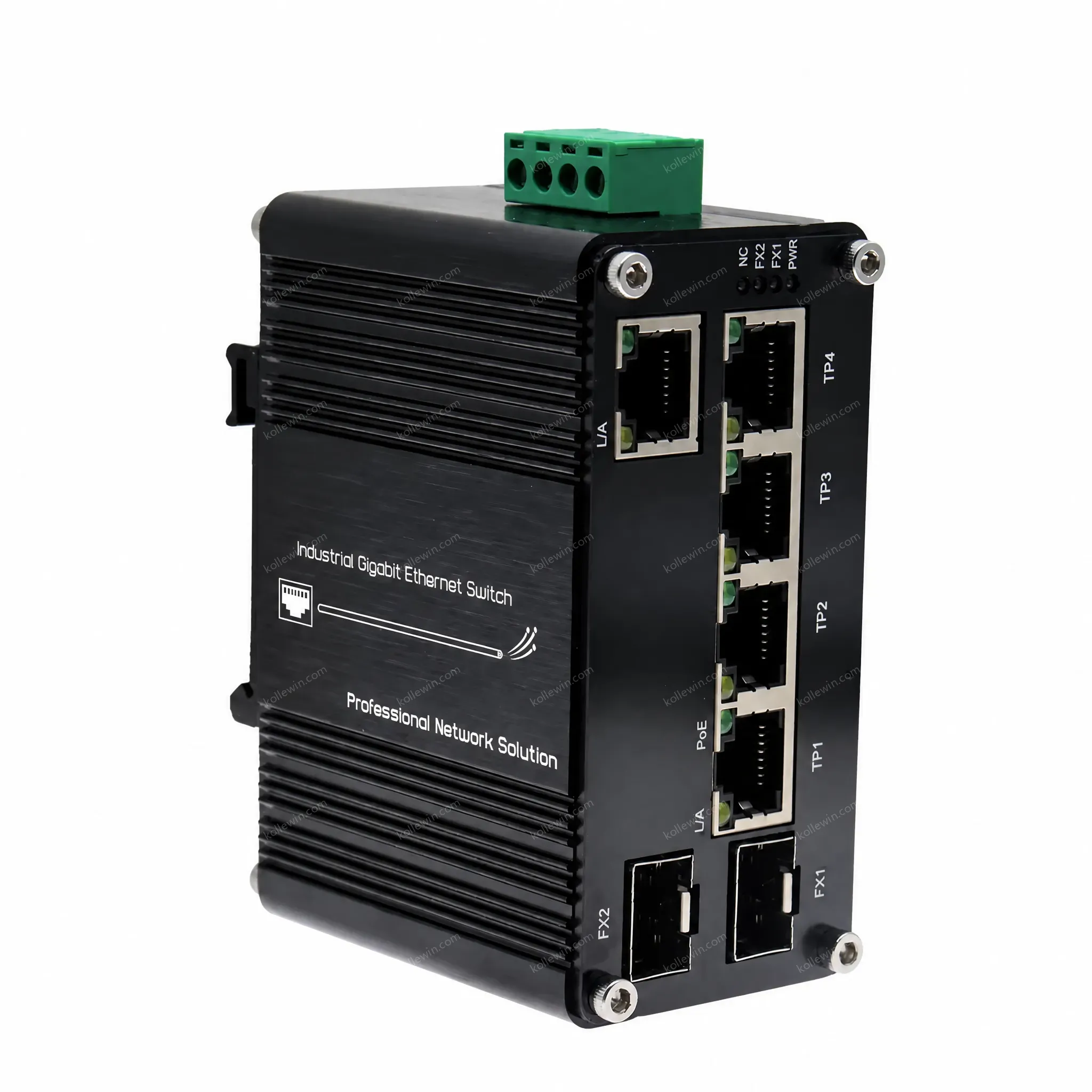 Industrial 4-Port 90W PoE + 1-Port Ethernet + 2-Port SFP Gigabit Switch for Networking 3 Year Warranty