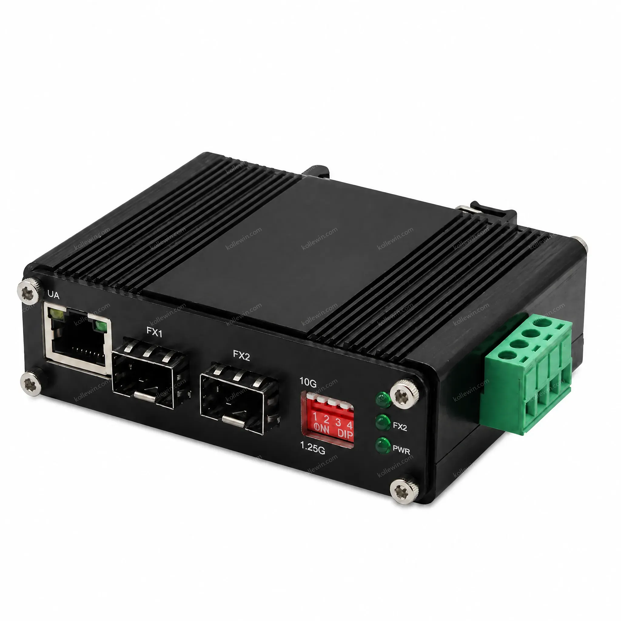 Industrial 1.25G/10G SFP+ OEO Media Converter, 3R Repeater with DDM, -40~80°C